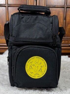 Vintage Black Anne Klein Jones New York Nine West Canvas Insulated Lunch Cooler